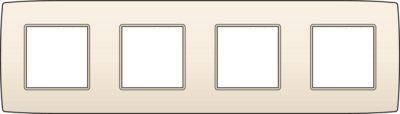 QUADR. PLATE 71MM CREAM