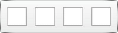 QUADR. PLATE 71MM WHITE