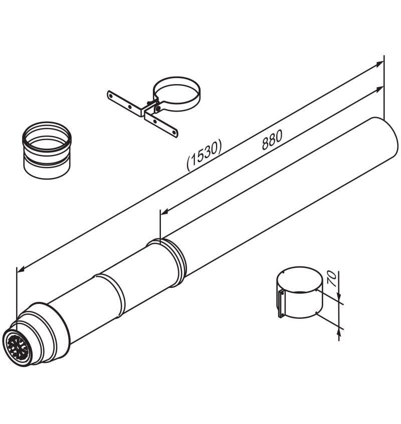 BULEX SORTIE VERTICALE ø 80/125, Debrico, magasin de matériaux de construction sur Bruxelles