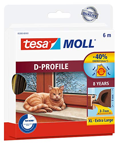 RUBBEREN TOCHTSTRIP D PROFIEL BRUIN 8 JR