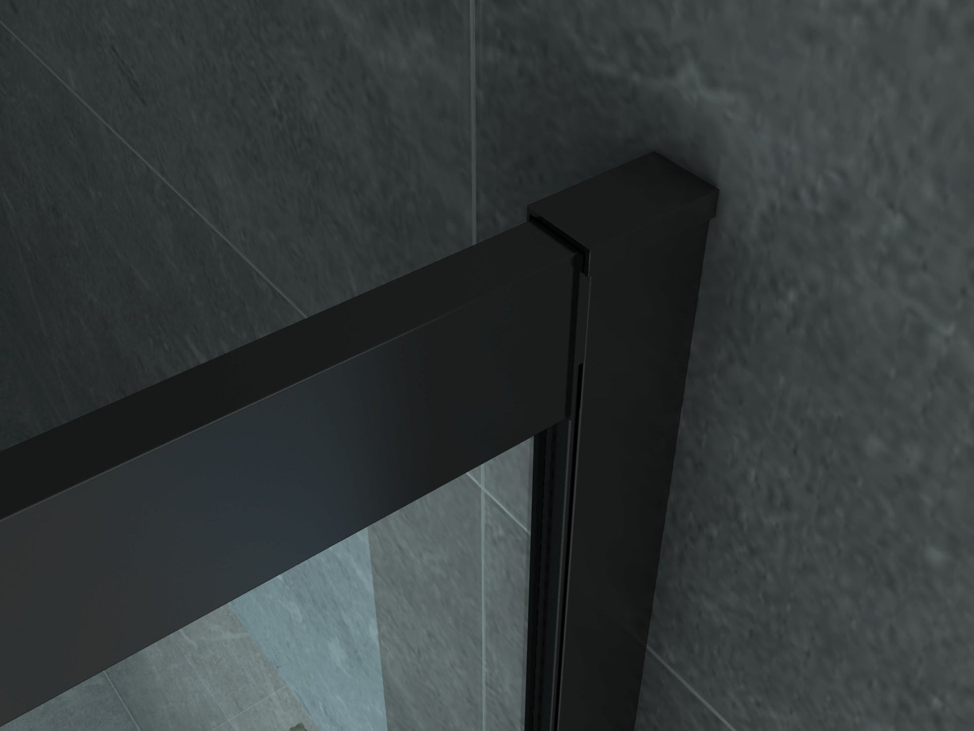 CABINE DE DOUCHE 6 MM 900 X 900 X 1950 CM PROFIL MAT NOIR, Debrico, magasin de matériaux de construction sur Bruxelles
