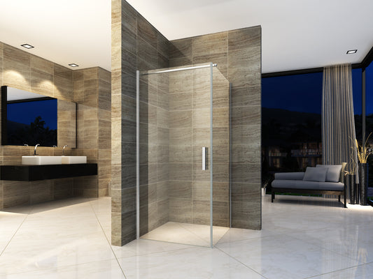 CABINE DE DOUCHE 6 MM 800 X 800 X 1900 CM PROFIL CHROME, Debrico, magasin de matériaux de construction sur Bruxelles