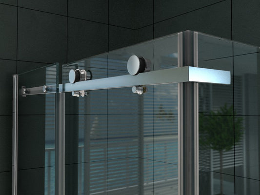 CABINE DE DOUCHE COULISSANTE 8 MM 900 X 1200 X 1950 CM PROFIL CHROME, Debrico, magasin de matériaux de construction sur Bruxelles