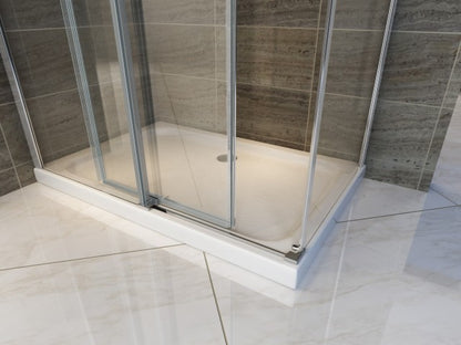 CABINE DE DOUCHE COULISSANTE 8 MM 900 X 1400 X 1950 CM PROFIL CHROME, Debrico, magasin de matériaux de construction sur Bruxelles