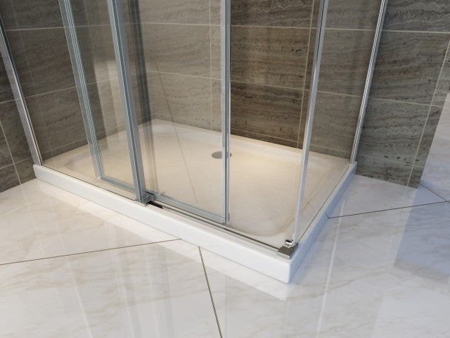CABINE DE DOUCHE COULISSANTE 8 MM 900 X 1200 X 1950 CM PROFIL CHROME, Debrico, magasin de matériaux de construction sur Bruxelles