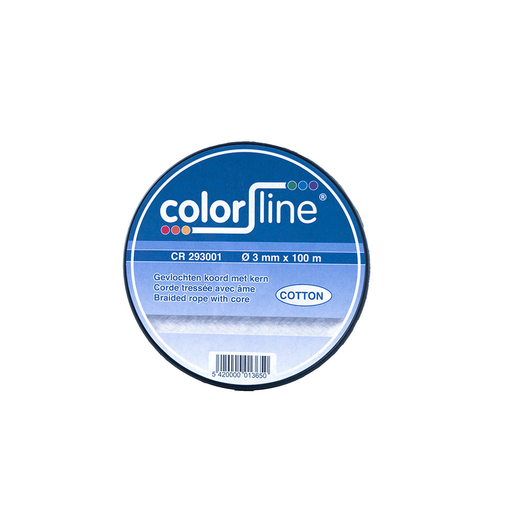 CORDE EN COTON 3 MM X 100 M TRESSÉE AVEC ÂME