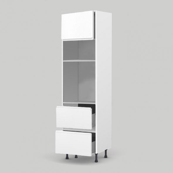 38 cm BUILT-IN COLUMN UNIT FOR OVEN AND MICROWAVE WITH 2 DRAWERS