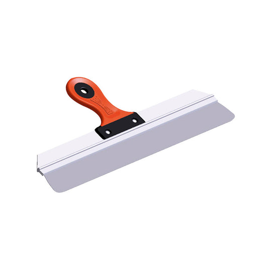 Debrico, magasin de matériaux de construction sur Bruxelles, COUTEAU A ENDUIRE, COINS ARRONDIS 350 MM / 0,6 MM DURA-SOFT - INOX, 