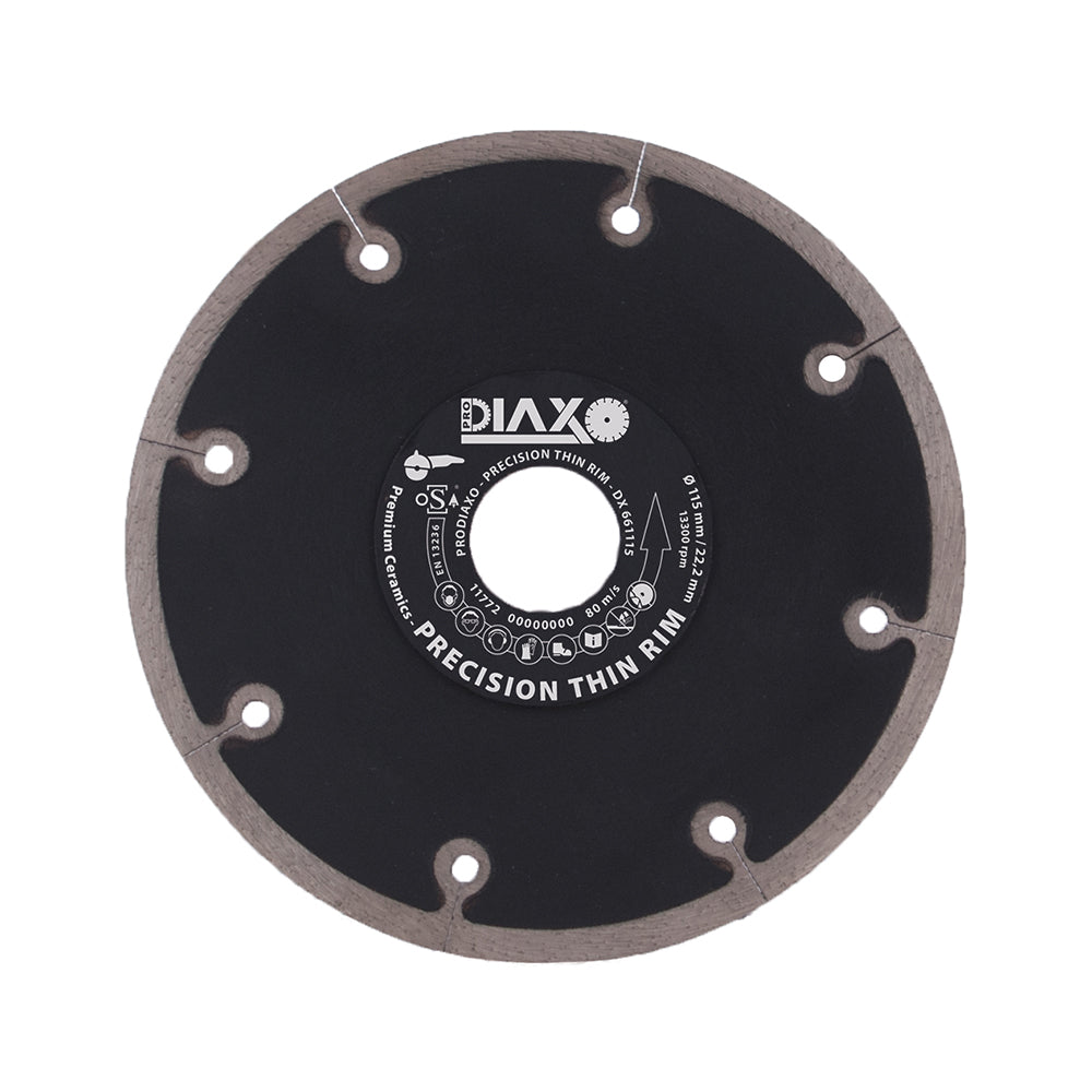 DISQUE DIAMANTE PRECISION THIN RIM - 125 x 22,2 MM - PREMIUM CERAMICS, Debrico, magasin de matériaux de construction sur Bruxelles