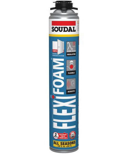 750ML FLEXIFOAM GUN, mousse expansive Soudal, Debrico, magasin de matériaux de construction à Bruxelles