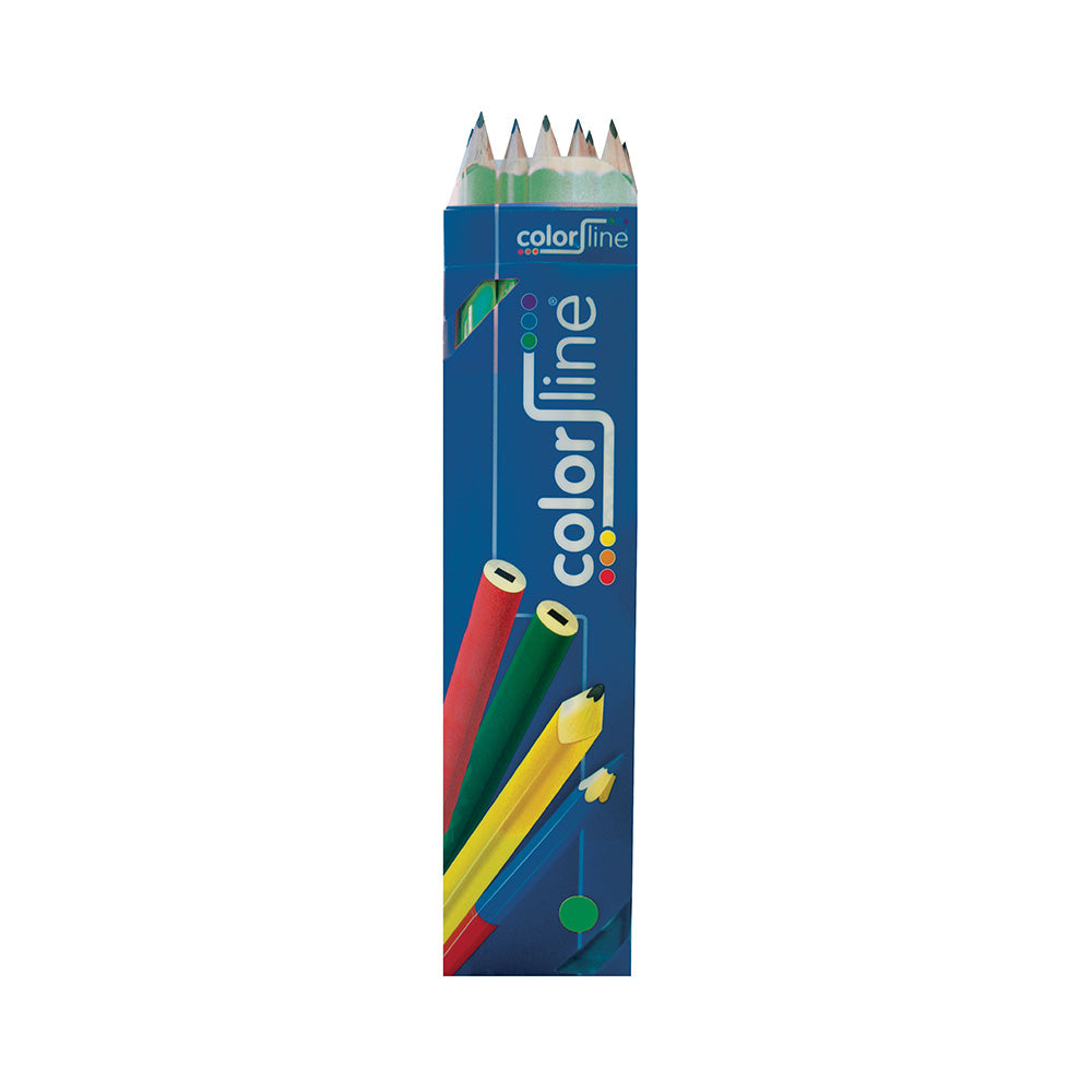 MASON'S PENCIL "PRO 201", OVAL SHAPE, GREEN LACQUER - 24 CM - PACK OF 10