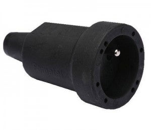 FEMALE PLUG 16A RUBBER 1PC/BLACK BLISTER