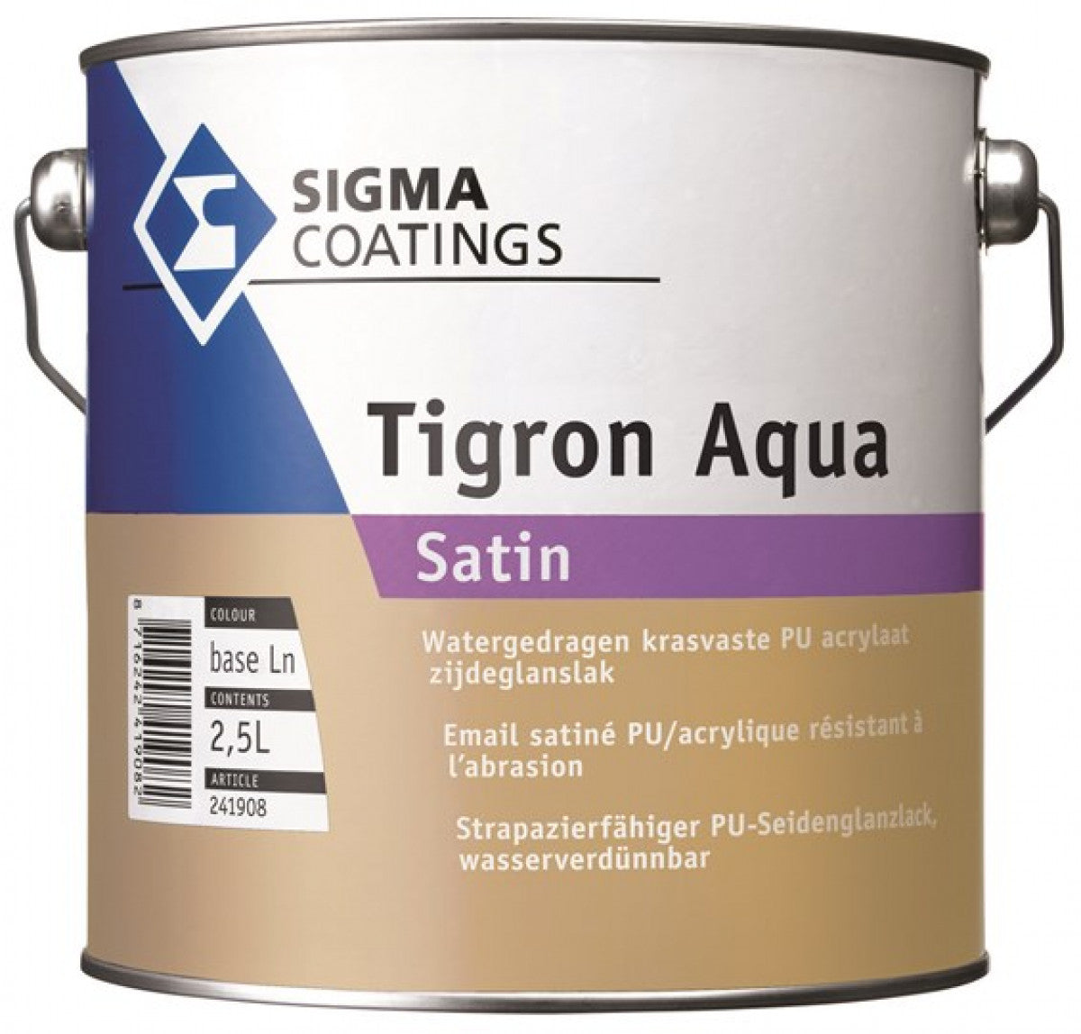 SIGMA TIGRON AQUA SATIN BASE LN 1L, Debrico, magasin de matériaux de construction sur Bruxelles